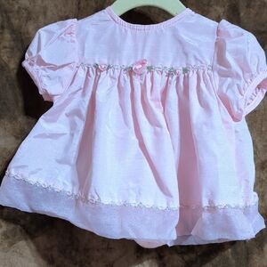 Bonnie Baby Soft Pink Dress with Elegant Accents
